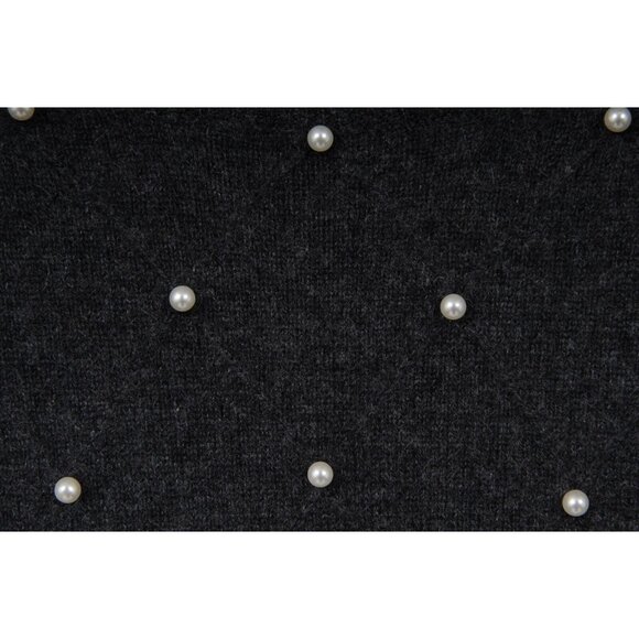 Neiman Marcus Cashmere Womens Pearl Embellished Sweater Size Medium Long Sleeve - Picture 6 of 10